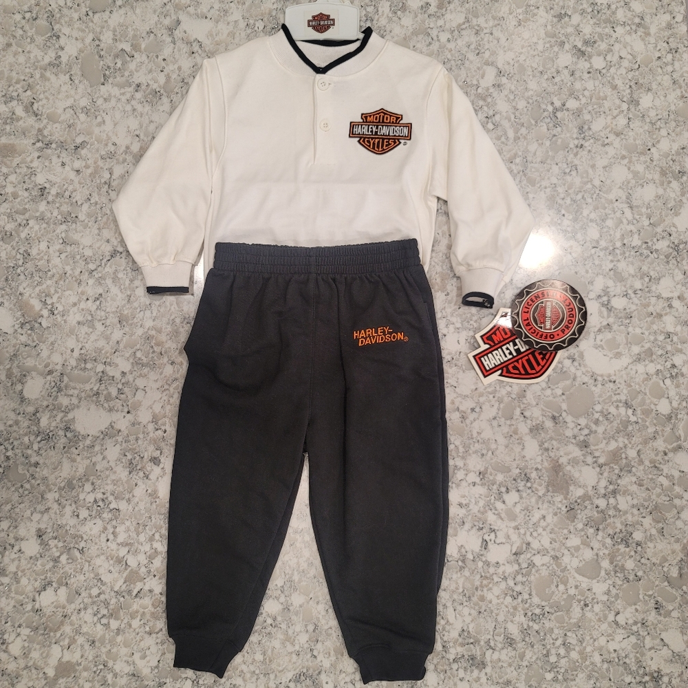 NWT Harley-Davidson Kid's Onesie Shirt & Sweatpants Set